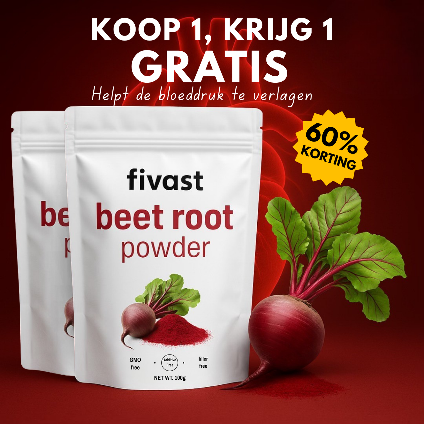 Het Nitric Oxide Bietenpoeder